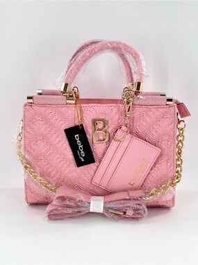 Bebe Blush Pink Nola Satchel Crossbody Purse NWT